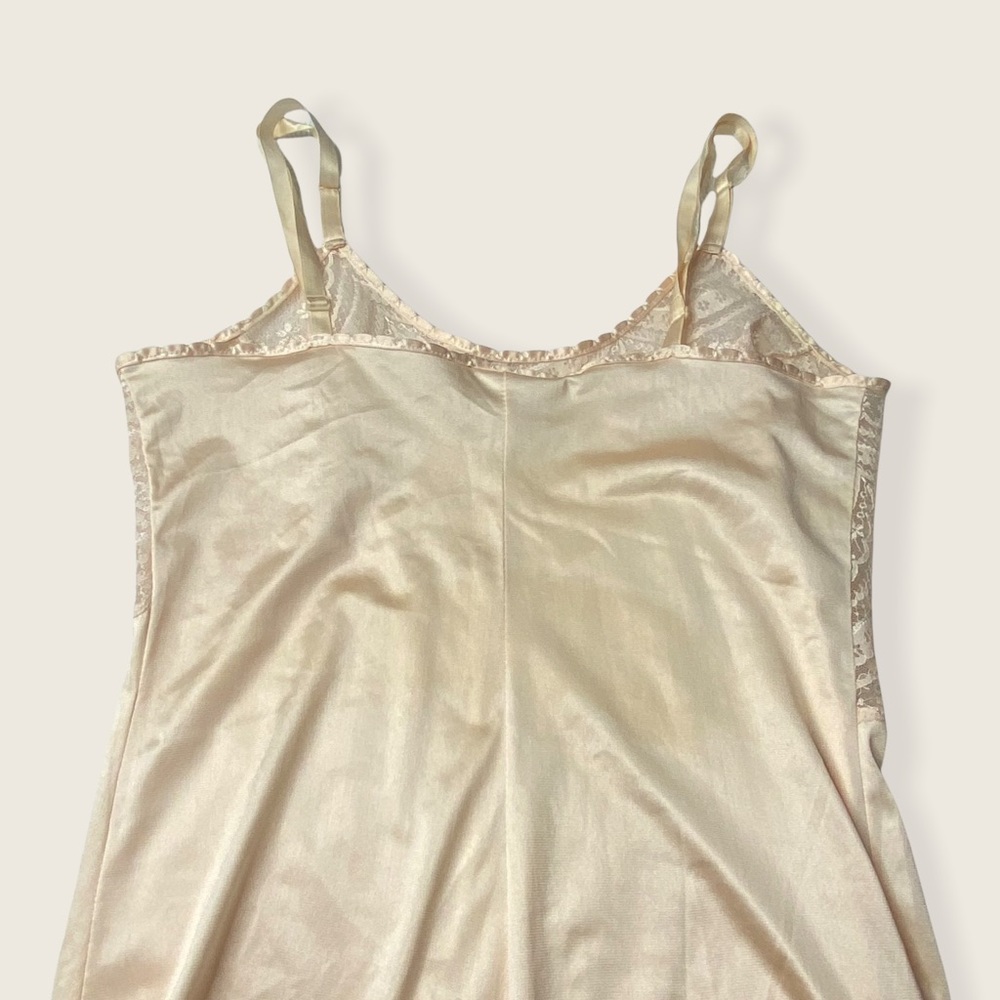 Vintage Carriage Court Cream Blush Satin Slip 32 - Picture 9 of 15